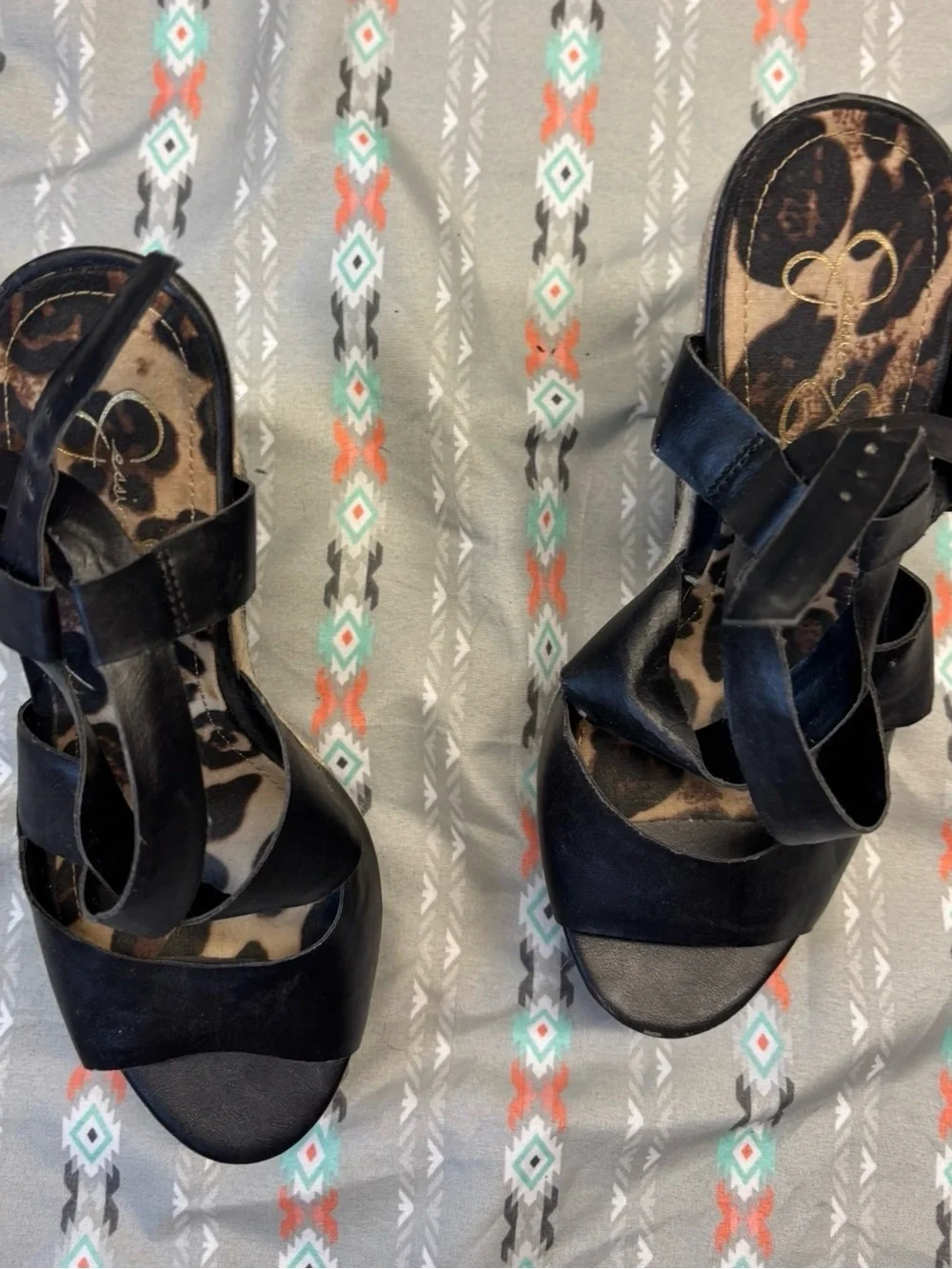 Jessica Simpson black leather